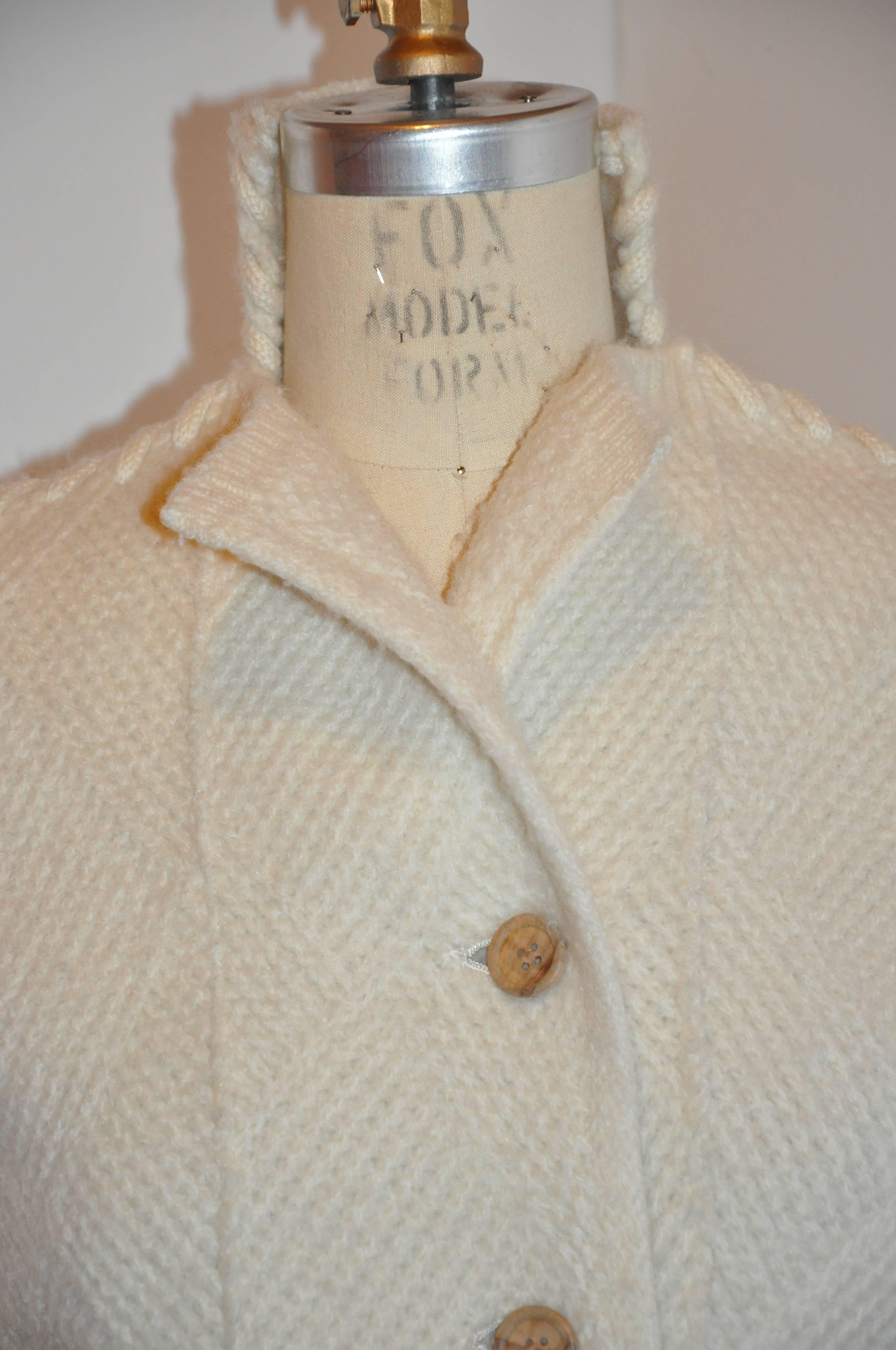 womens vintage mohair fluffy lined jumper with bold