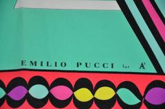 Emilio Pucci for A Bold Multi-Color Abstract Silk Scarf