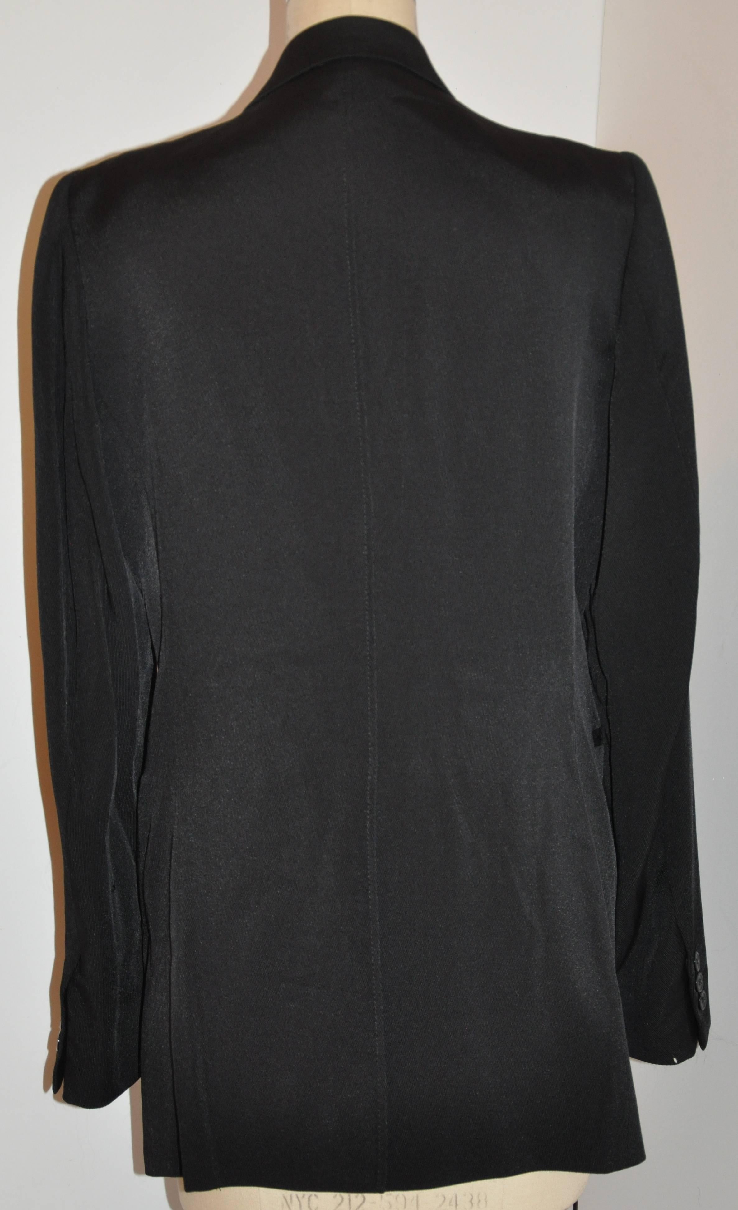           Yoshji Yamamoto men's black wool gabardine jacket from the 