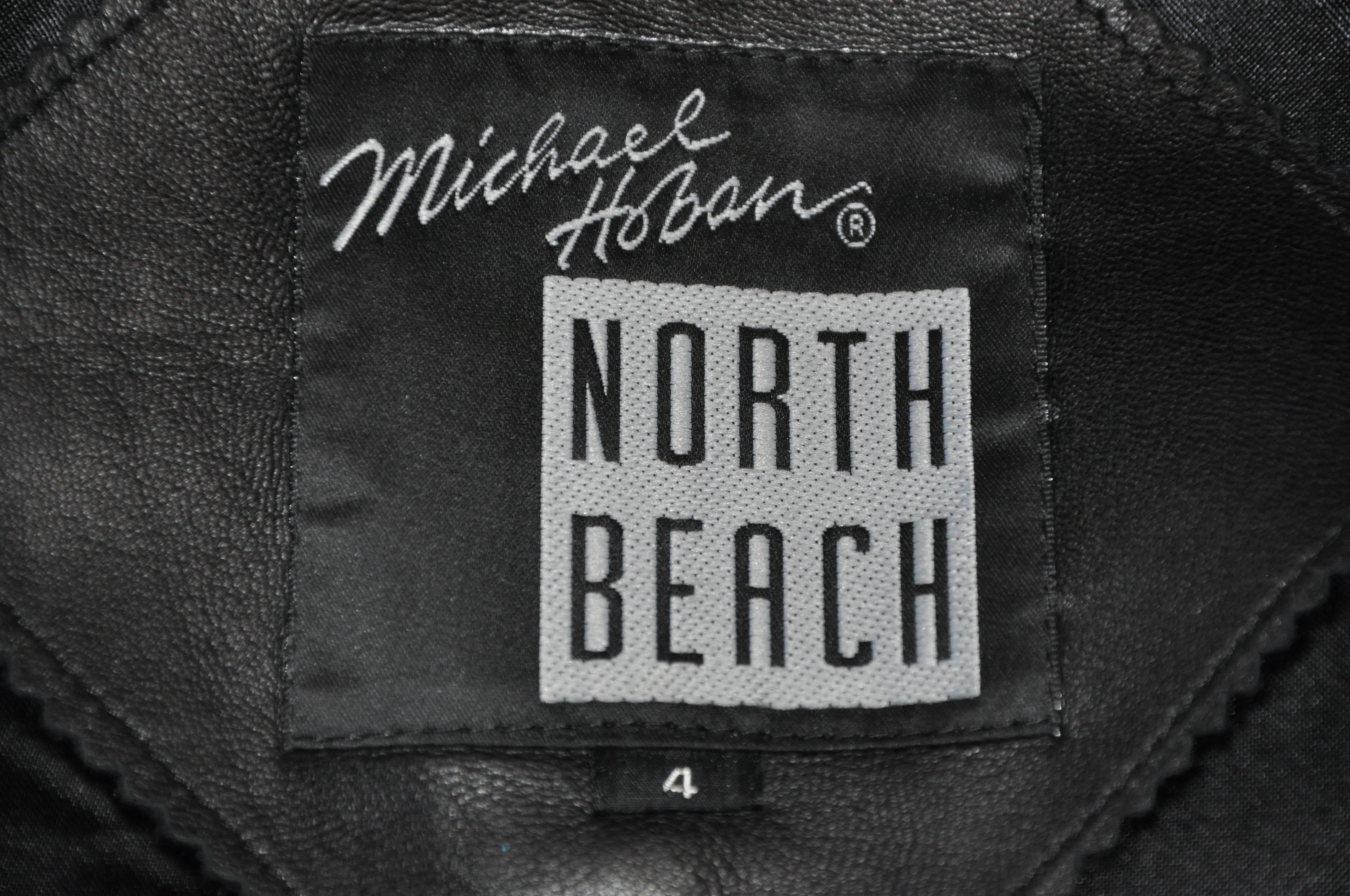 Michael Hoban/North Beach Leather Black Lambskin Zipper Vest Top In Good Condition In New York, NY