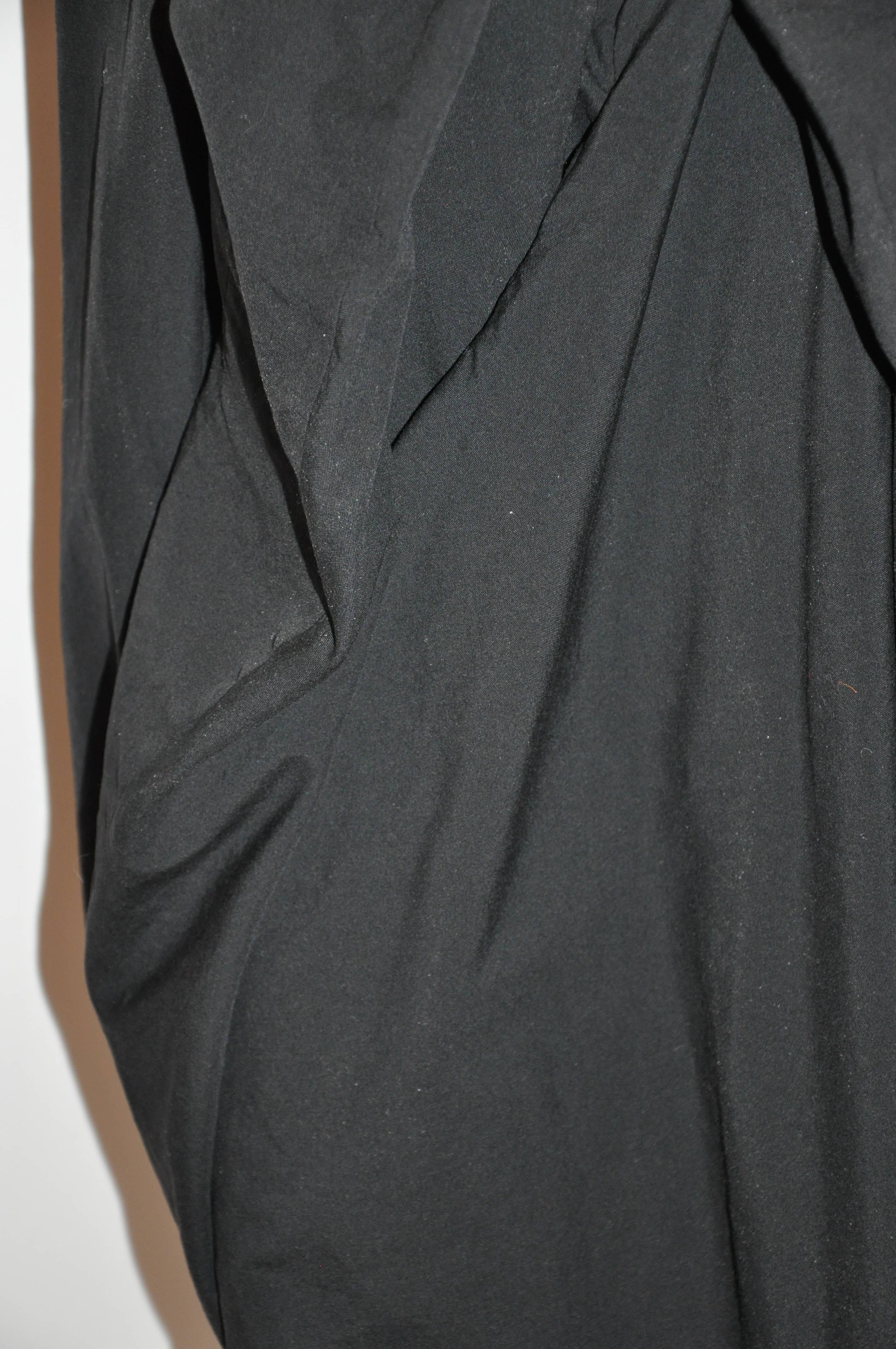 Rare Comme des Garcon Black Deconstructed Draped Jacket For Sale 4