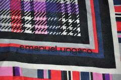 Emanuel Ungaro Bold Multi-Plaid Silk Scarf