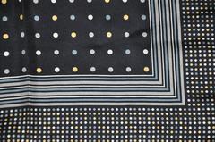 Dion Navy with Cream & Gray Silk Hankerchief