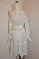 Comme des Garcons Detailed Hand-Embroidered Linen Blend Trench