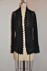 Jean Paul Gaultier Suave jersey de lana negro con detalle de mangas de campana