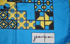 Jerome (Paris) Bold Abstract with Floral Silk Scarf