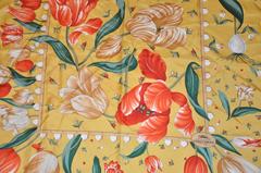 Longchamp Multi-Color "Tulips" Silk Scarf