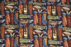 Pañuelo de crepé de seda multicolor "Bolsas de golf" Nicole Miller