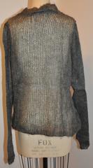 Ann Demeulemeester Charcoal Gray Loose-Knit Pullover