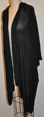 Herve Leger Black Jersey Asymmetric Draped Open Cardigan