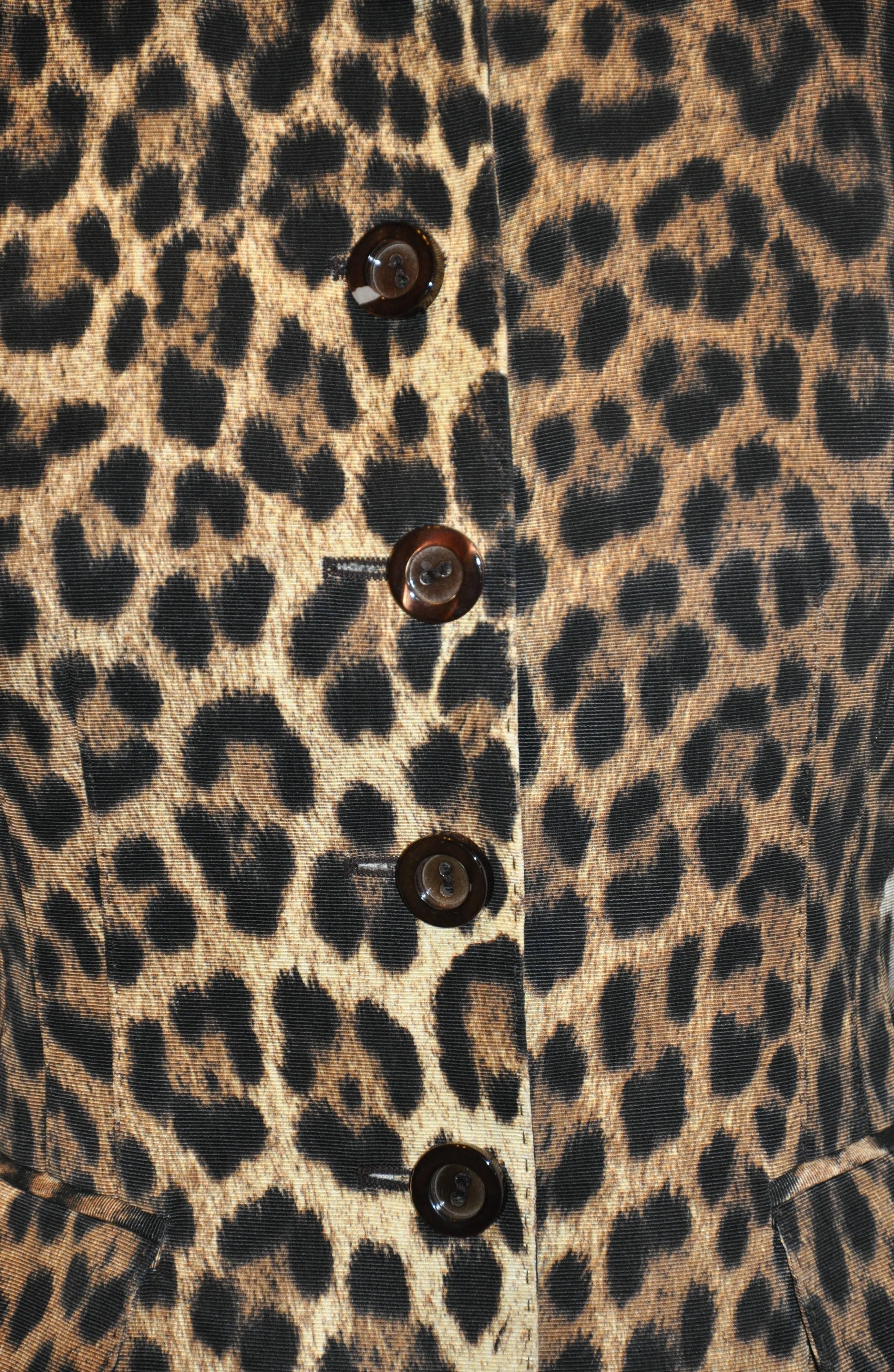 leopard lined blazer