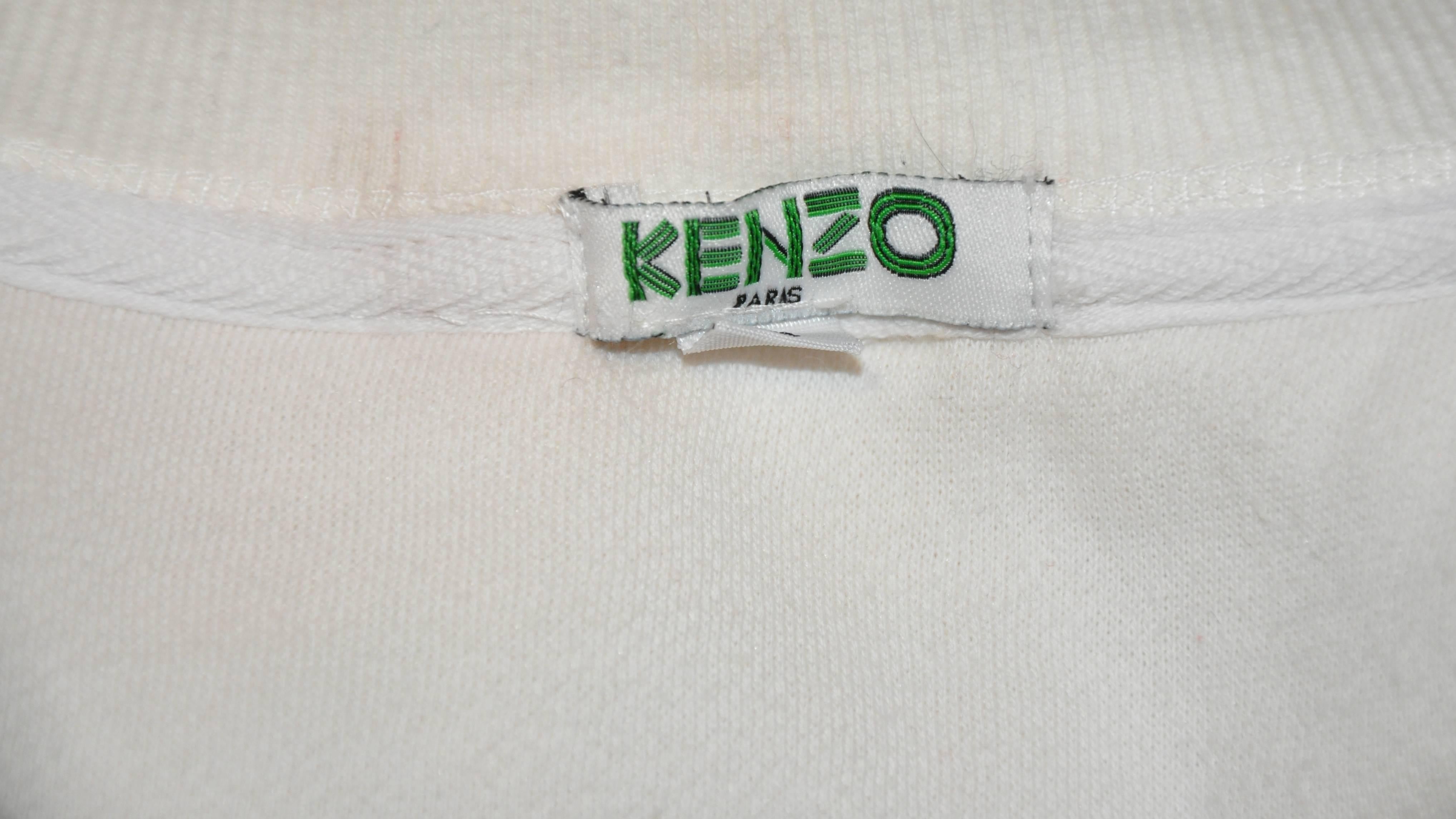 Gris Pull à col ras du cou « Clouds » Kenzo en coton mélangé en vente