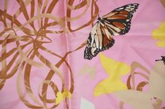 Valentino Bold Multi-Color "Butterflies" Silk Scarf