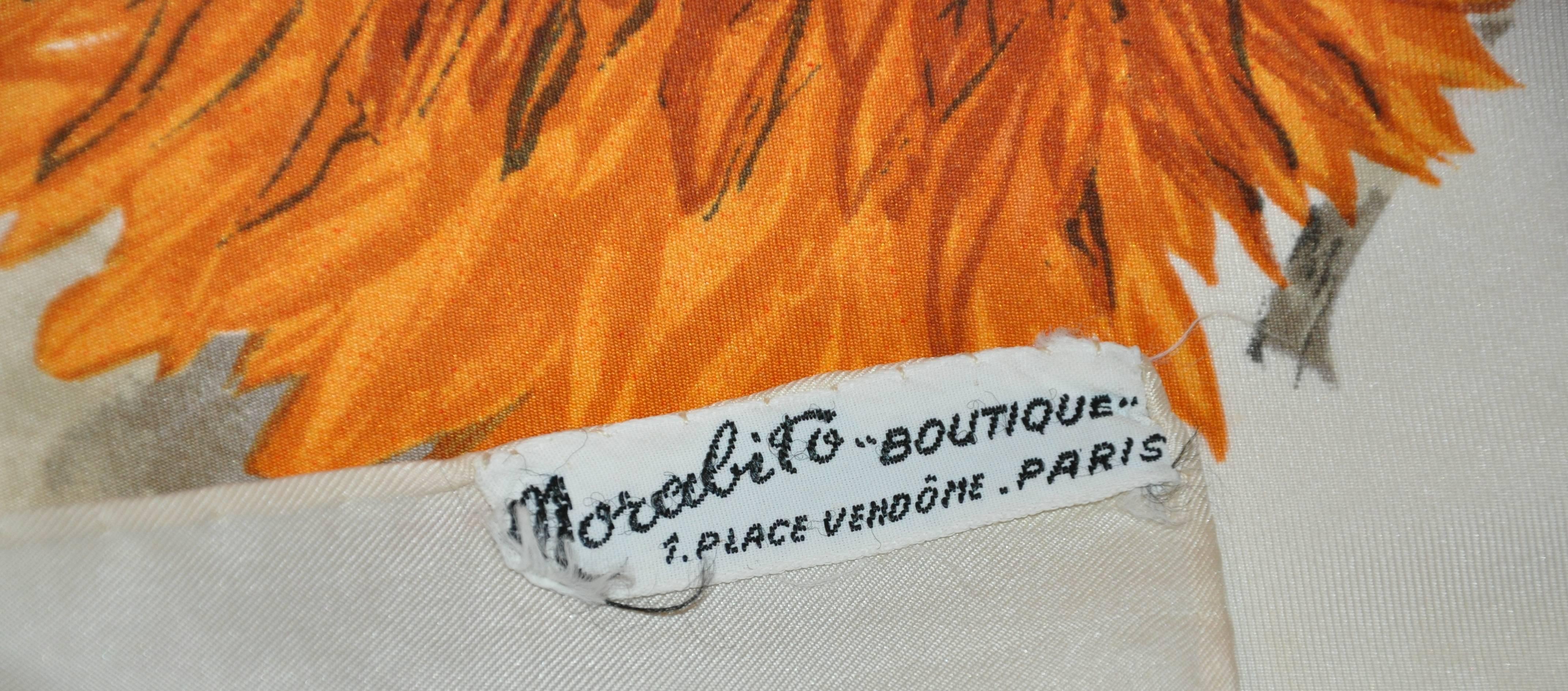 Morabito „ „Boutique““ Mehrfarbiger Seidenschal mit Blumenmuster im Zustand „Gut“ im Angebot in New York, NY