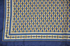 Fazzoletto di seta da uomo blu e beige