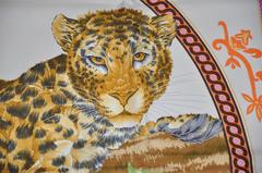 Ferragamo Iconic "Leopard" Silk Scarf with Original Box