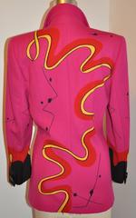 Escada by Margaretha Ley Bold Abstract "Musical Notes" Blazer