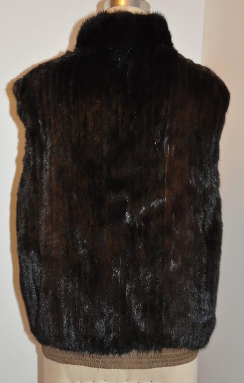 Reversible Mink and Waterproof Zipper Vest with Removable Mink Lined ...
