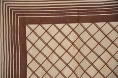 Liz Claiborne Cream and Brown Cotton Scarf