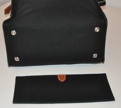 Hermes Black Canvas Travel Tote