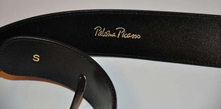 Paloma Piccaso Signature Black Calfskin Patent Leather 
