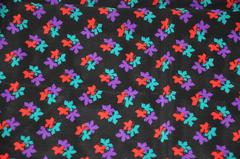 Yves Saint Laurent Bold Multi Red, Purple & Black Silk Scarf