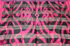 Adrienne Vittadini Multi-Shades of Fuchsia & Black Silk & Chiffon Scarf