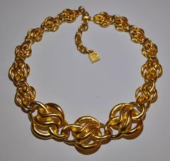 Karl Lagerfeld Gilded Gold Tone Vermeil Finished Necklace