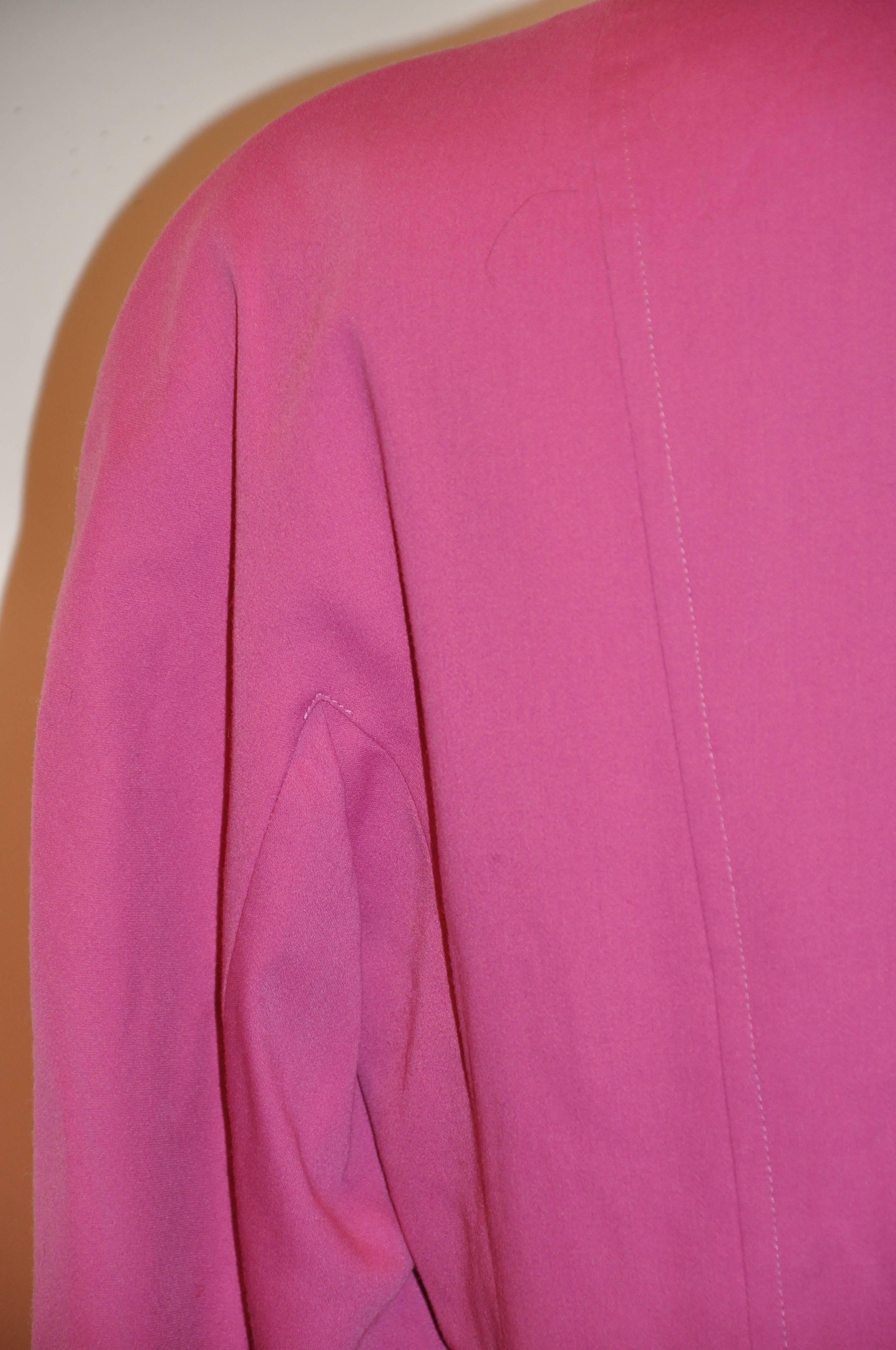 Pink Laurel Deep Fuchsia Double-Breasted Jacket