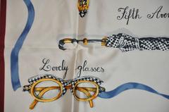 "Shopping On Fifth Avenue" Silk Scarf