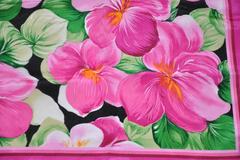 Adrienne Vittadini "Burst of Fuchsia Flowers" Silk Scarf