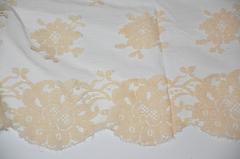 Ivory Floral Lace & Netting Shawl