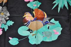Leonard "Floral & Ducks" Silk Jacquard Scarf