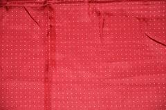 Ashear Deep Red with Cream Dots & Border Men's Silk Handkerchief