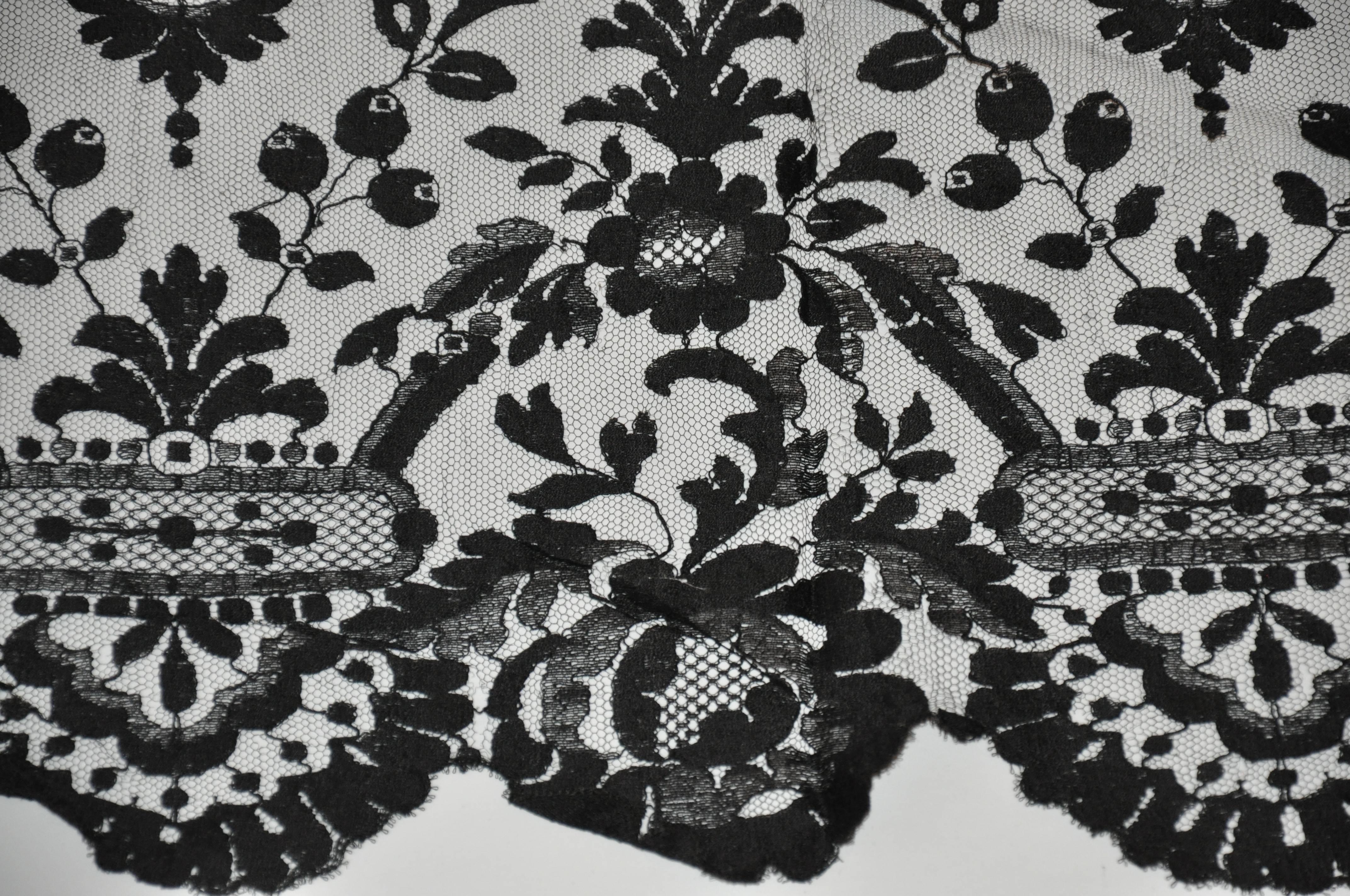 black floral shawl