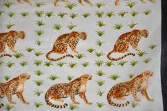 "Leopards" with Navy Borders Scarf