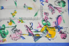 "Easter Bonnets & Feathers" Silk Blend Scarf