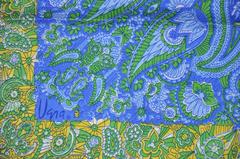 Pañuelo de Seda Vera "Multi Palsey en Azul