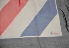 Vera Red White and Blue Stripes with Navy Border Scarf