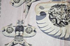 Ermemegildo Zegna Lavender "Asian Scenes" Silk Jacquard Scarf