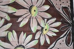 Bold Multi-Color "Portrait of Daisies" Silk Scarf