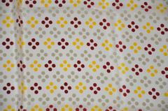 Anne Klein Cream & Brown Accented with Yellow "Dots" Silk Scarf