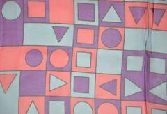 Bold Multi-Colors "Triangle & Circles" Scarf