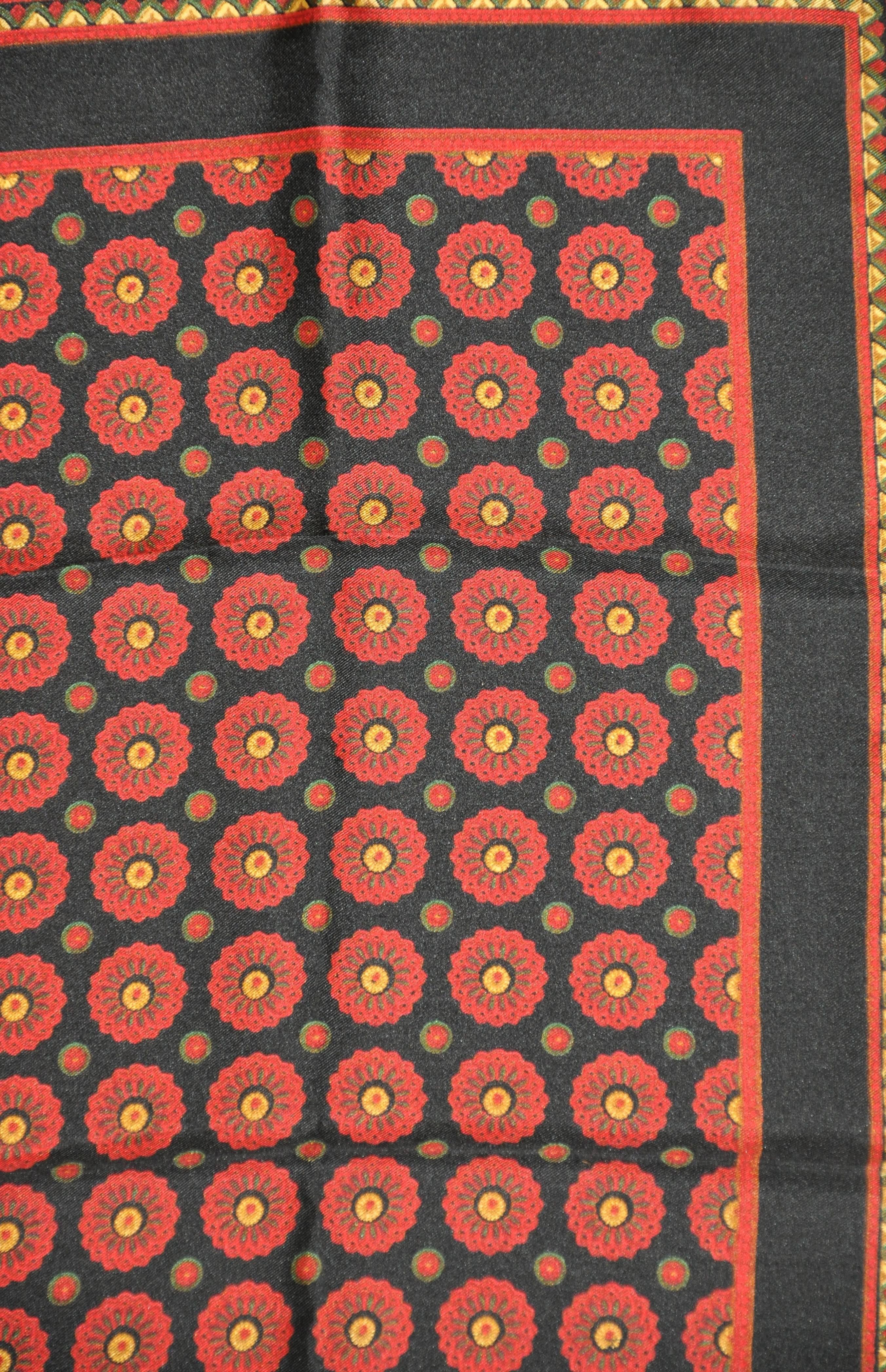 Ashear Elegantes mehrfarbiges „Floral“ Herrenhandtasche aus Seide mit Blumenmuster (Braun) im Angebot