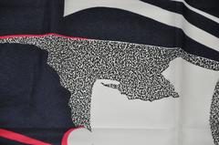 Rare Gina Renoir "Monaco, Monte Carlo" "Portrait" Scarf