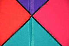 Sciarpa di seta "Triangoli" multicolore
