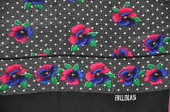 Bill Blass Multi-Color Rectangle Floral with Fringe Silk Scarf