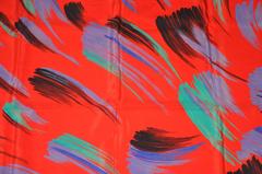 Sciarpa di seta multicolore "Brush Strokes