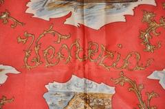 Detailed "Scenes of Venice" Silk Scarf