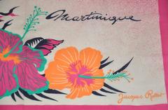 Jacques Rollet Huge 100% Cotton Multi-Color "Martinique" Floral Scarf